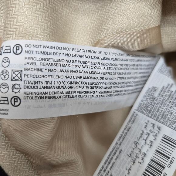 MNG Mango Womens Classic Preppy Schoolboy Tailored Linen Blend Blazer Jacket 6 - Picture 8 of 11